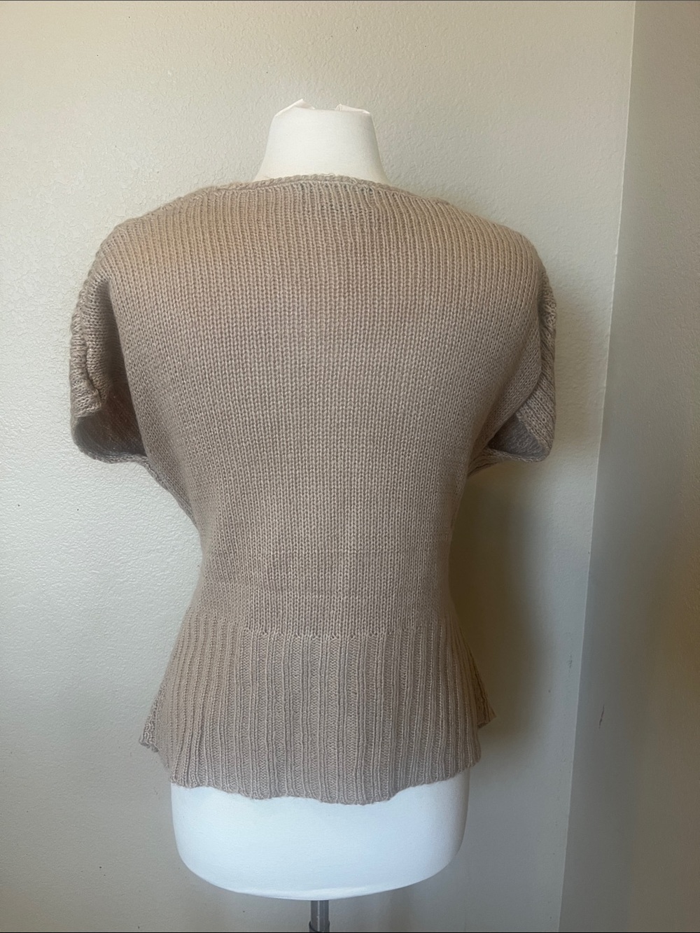 Oliver. o Braided Front Knit Wrap Sweater - Taupe - Picture 3 of 5